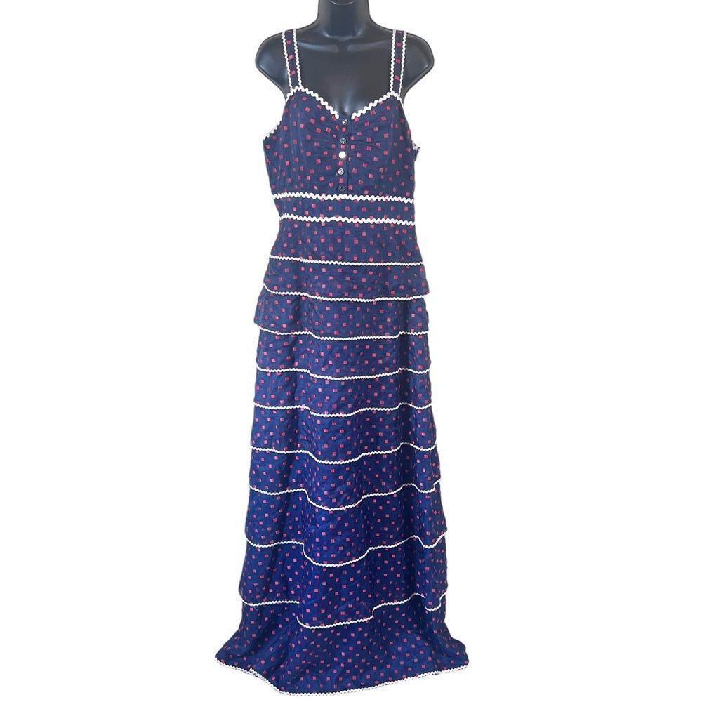 Tory Burch Ernestina Tiered Silk Maxi Dress